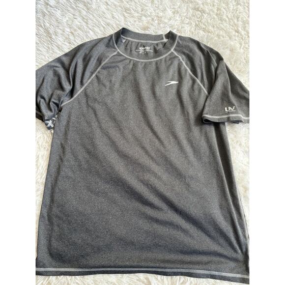 Speedo Men’s Sz. L Classic Gray Rashguard. Great Shape - Picture 1 of 7